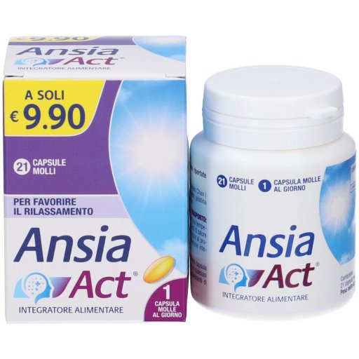 Ansia Act, Integratore Alimentare per il Rilassamento, 21 Capsule