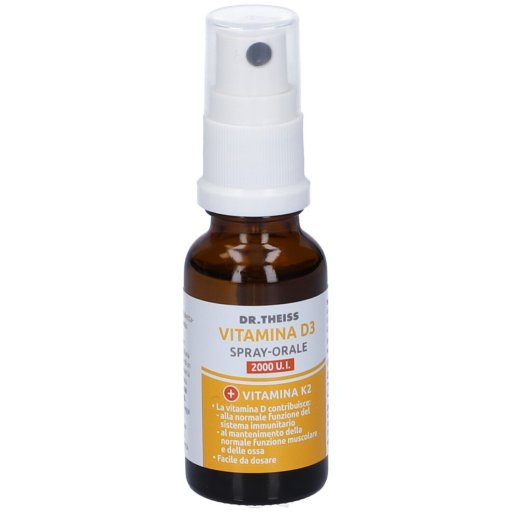 Dr. Theiss Vitamina D3+K2 Spray Orale 20 ml – Integratore per Sistema Immunitario e Ossa