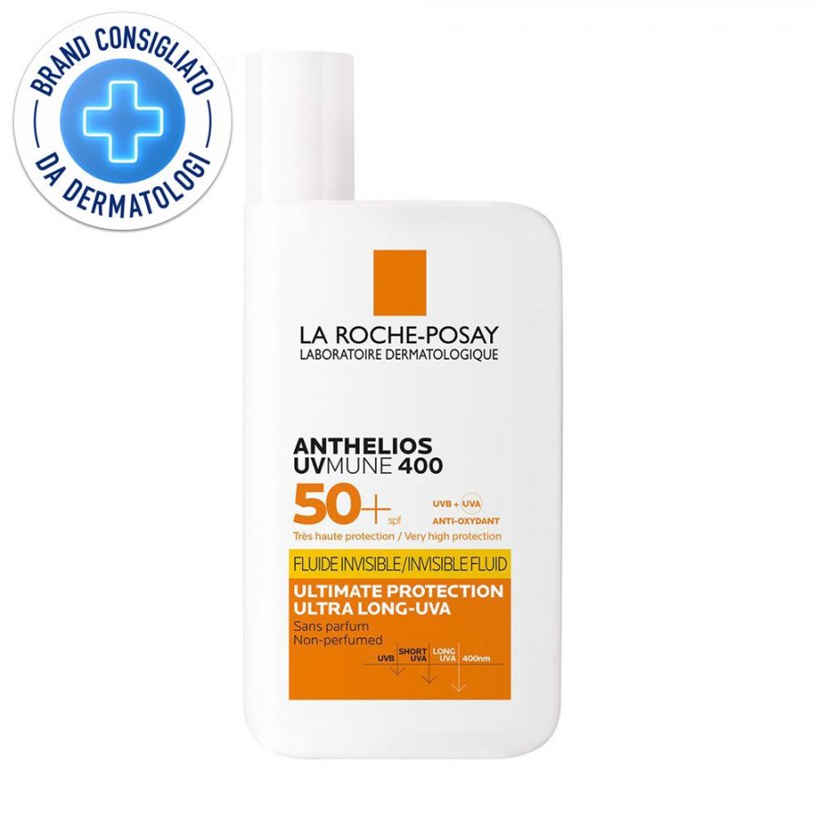 La Roche-Posay Anthelios UVMune 400 Fluido Invisibile con protezione estrema da UVA Ultra Lunghi SPF50+ con profumo 50 ml