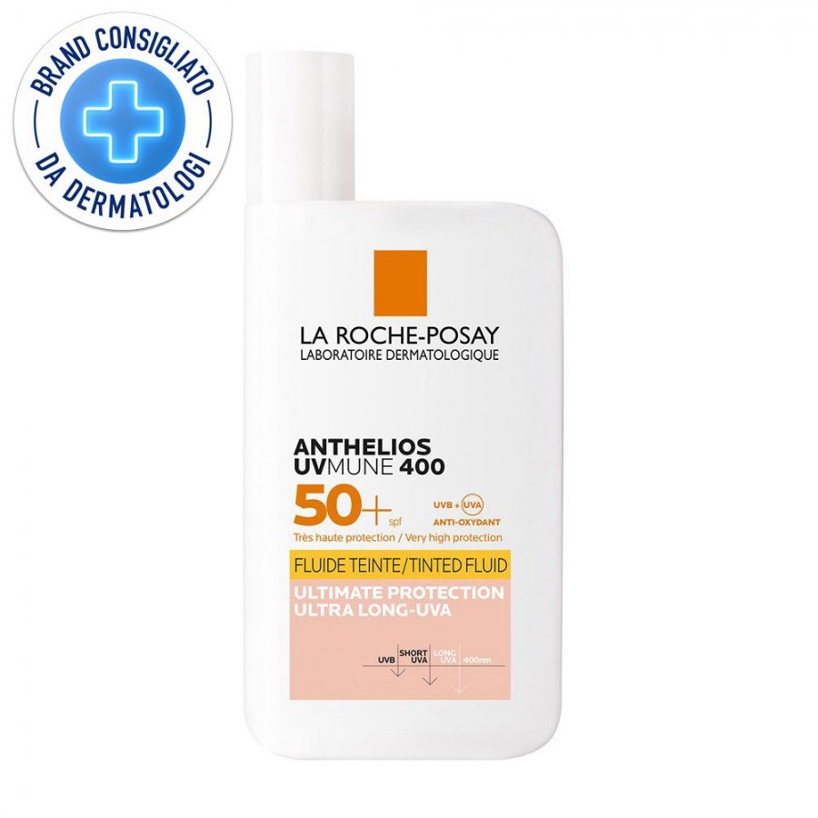 La Roche-Posay Anthelios UVMune 400 Fluido Invisibile colorato con protezione estrema da UVA Ultra Lunghi SPF50+ 50 ml