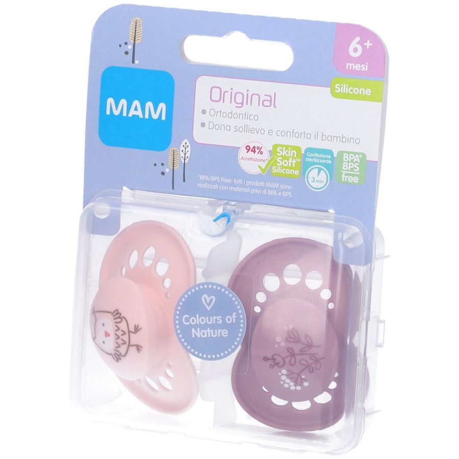MAM Succhietto Originale Matt Silicone Femmina 6+ Mesi 1 Pezzo 