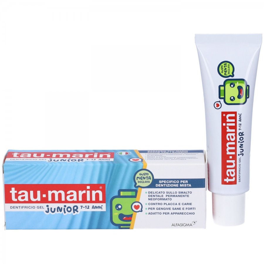 Tau Marin Dentifricio Gel Junior 7-12 Anni, 50ml – Protezione e Delicatezza