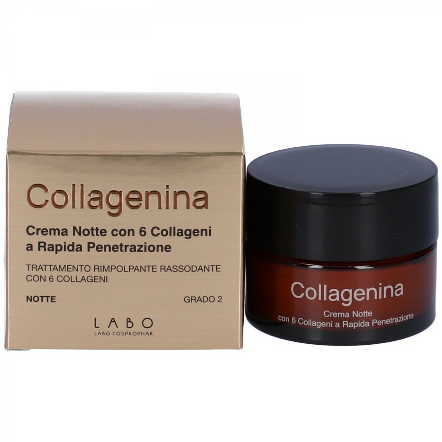 LABO Collagenina Crema Notte con 6 Collageni - Rimpolpante Rassodante 50 ml