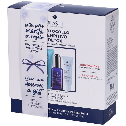 Rilastil Set Protocollo Riempitivo Detox – Kit Skincare Completo per Pelle Secca e Antirughe