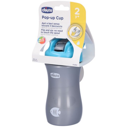 Chicco Tazza Pop Up Azzurra 2 Anni+ - Chicco Pop-up Cup 2 Anni+