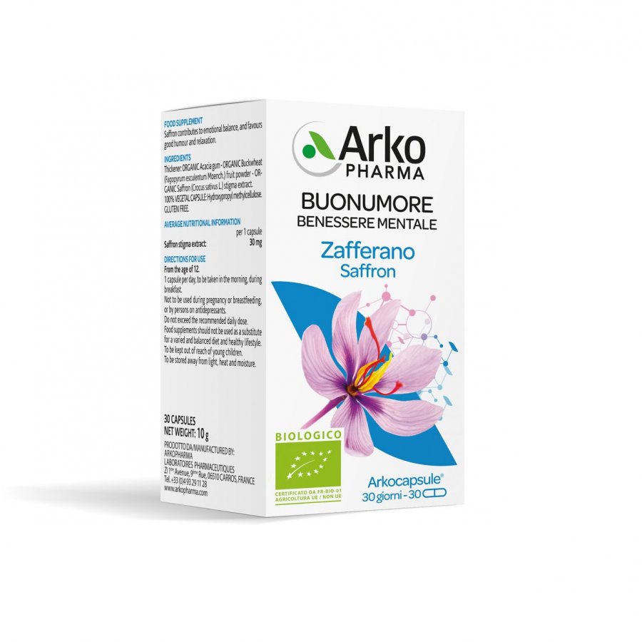 Arkopharma Buonumore Zafferano Bio 30 Capsule - Arkocapsule Zafferano Buonumore Benessere Mentale