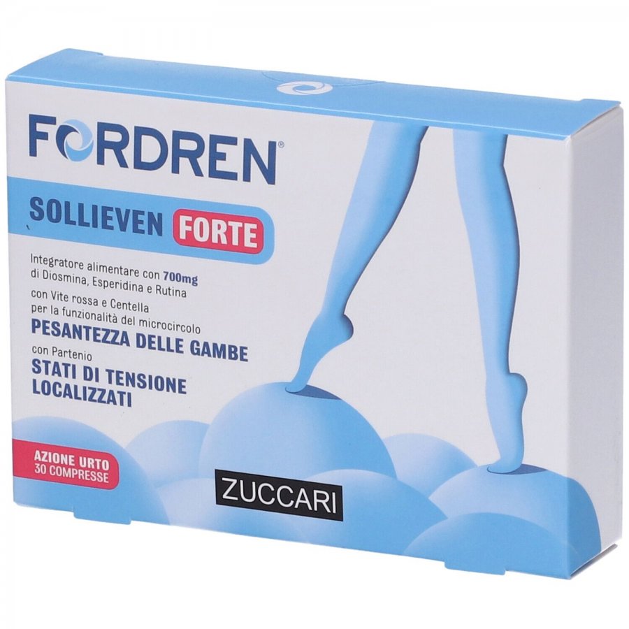 Zuccari Fordren Sollieven Forte 30 Compresse - Integratore per Gambe Pesanti e Microcircolo