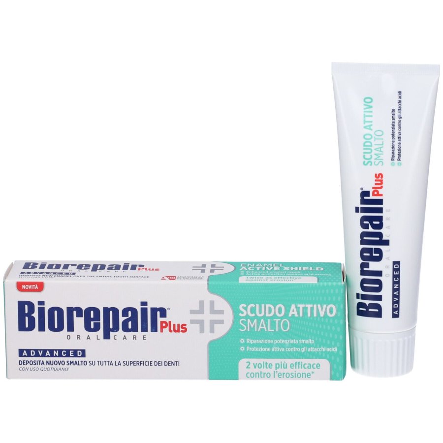 Biorepair Plus Advanced Scudo Attivo Smalto Dentifricio, 75 ml