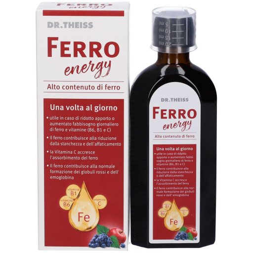 Dr. Theiss Ferro Energy 250 ml – Integratore Alimentare con Ferro e Vitamine