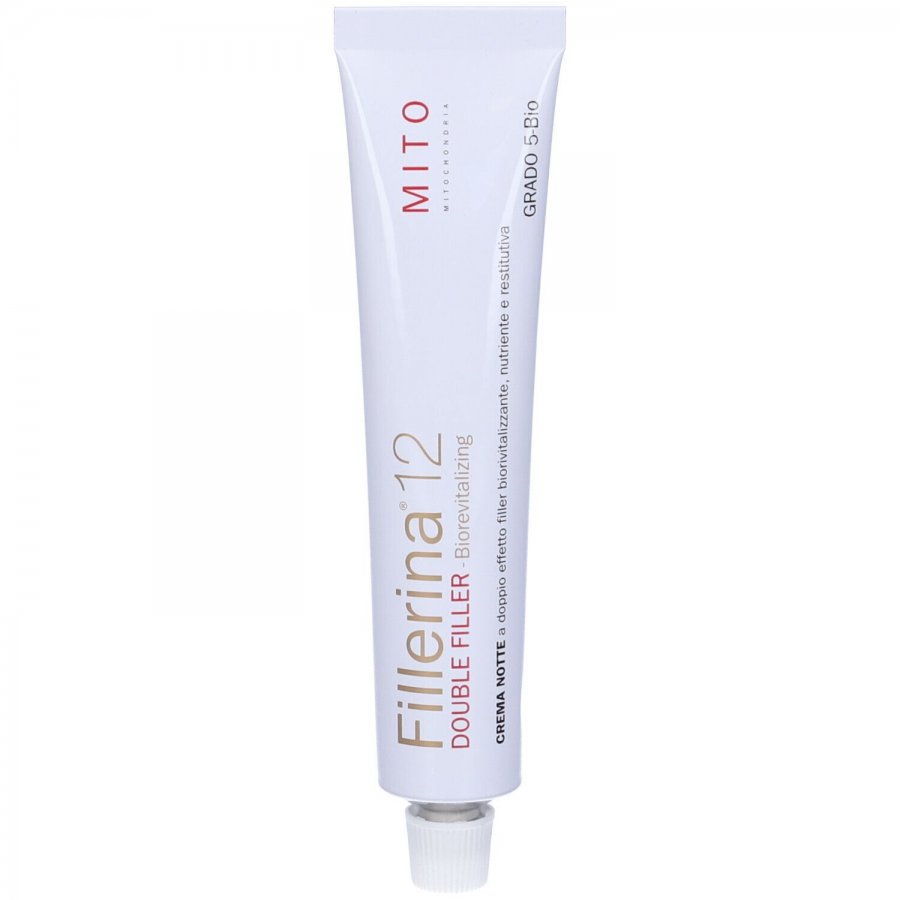 Fillerina 12 Biorevitalizing Double Filler Mito Crema Notte Grado 5 50ml - Crema notte per rigenerazione profonda della pelle