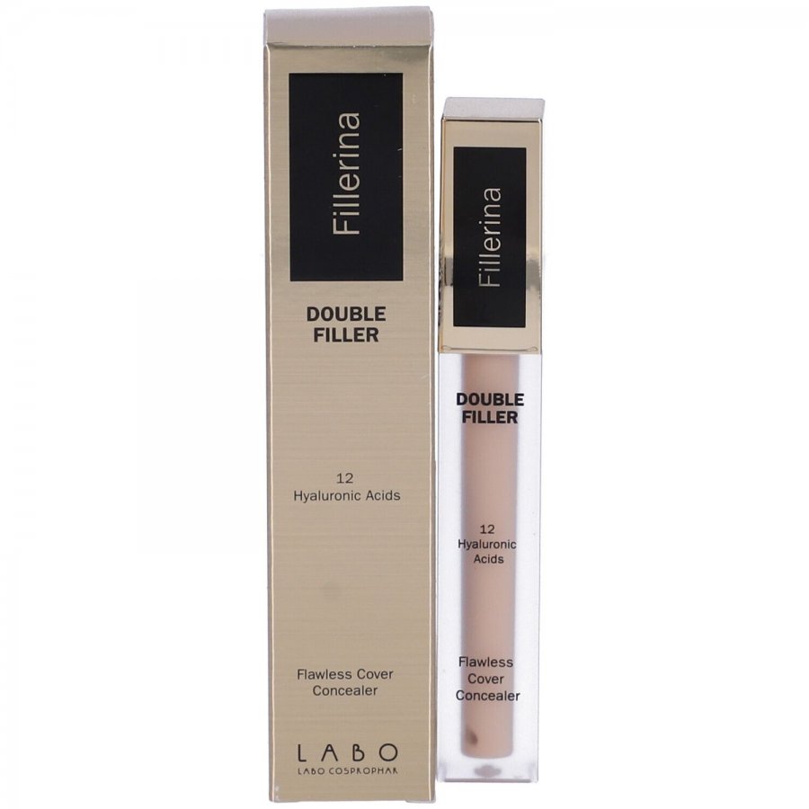 Labo Fillerina Double Filler Concealer 303 Light Warm - Correttore Viso, 12 Acidi Ialuronici, 3.8 ml