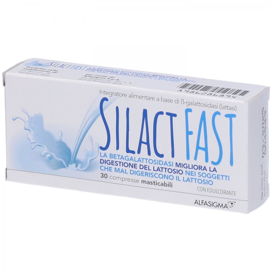 Alfasigma Silact Fast Compresse Masticabili 30 Compresse - Integratore per Intolleranza al Lattosio