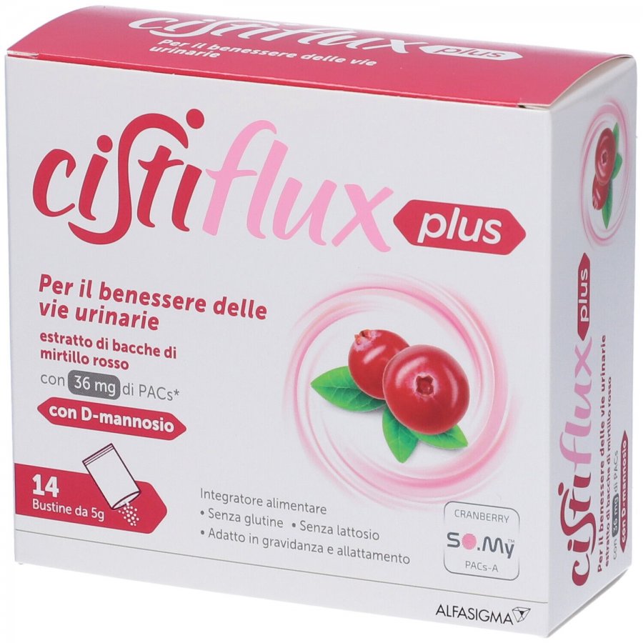 Cistiflux A Plus 36+ D, Prontex, Integratore Alimentare, 14 Bustine, Salute Vie Urinarie