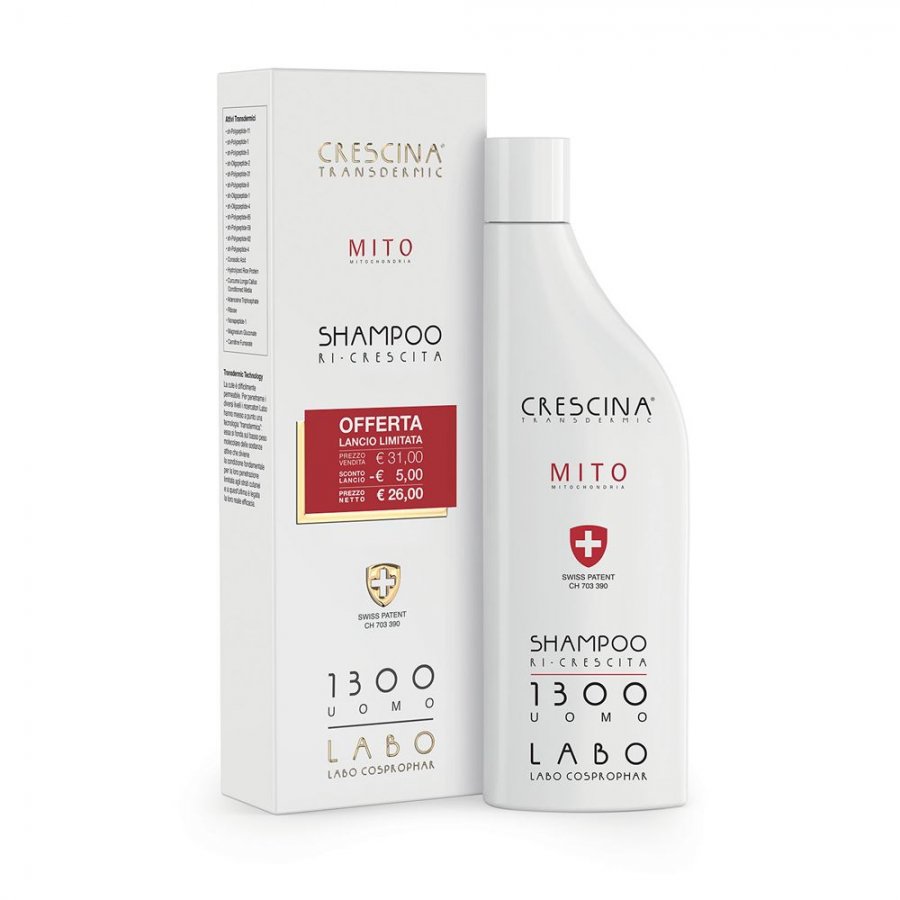 Labo Suisse Crescina RiCrescita Shampoo HB177 1300 Uomo 150ml - Shampoo Crescita Capelli