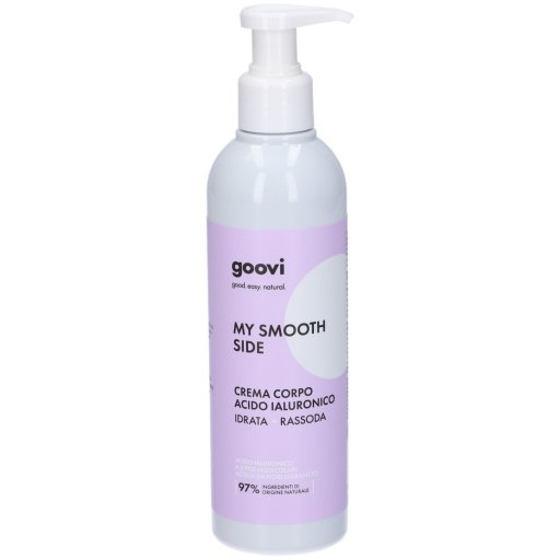 Goovi My Smooth Side Crema Corpo Acido Ialuronico, 240ml, Idratante e Rassodante, 97% Ingredienti Naturali