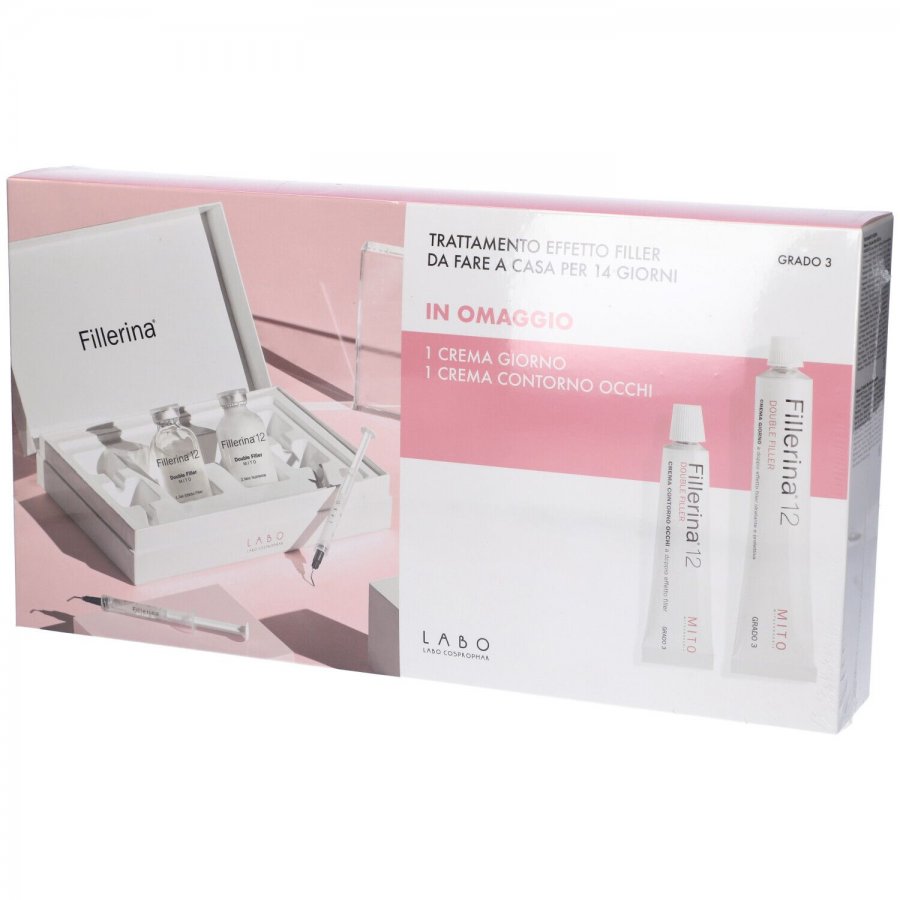 Labo Fillerina 12 Double Filler MITO Grado 3 - Trattamento Intensivo + Crema Giorno e Crema Contorno Occhi