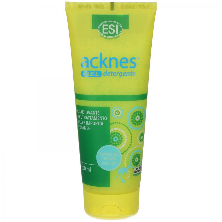 Esi Acknes Gel Detergente per Brufoli e Acne, 200ml, Trattamento Purificante per Pelli Grasse e Impure