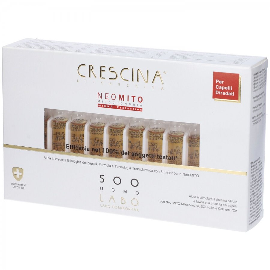 Labo Crescina Ri-Crescita Neo Mito Formula 500 Uomo - 20 Fiale - Trattamento Crescita Capelli