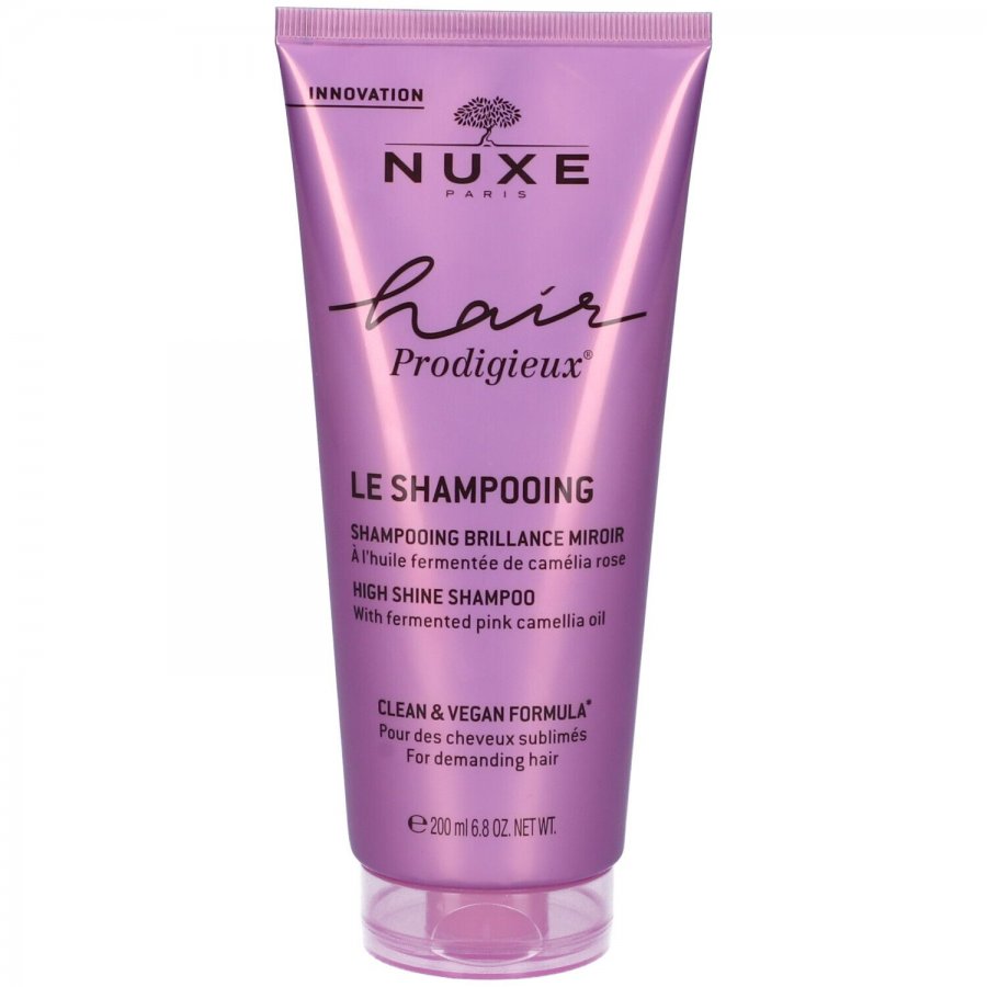 Nuxe Hair Prodigieux Shampoo Illuminante 200ml, Olio Fermentato di Camelia Rosa