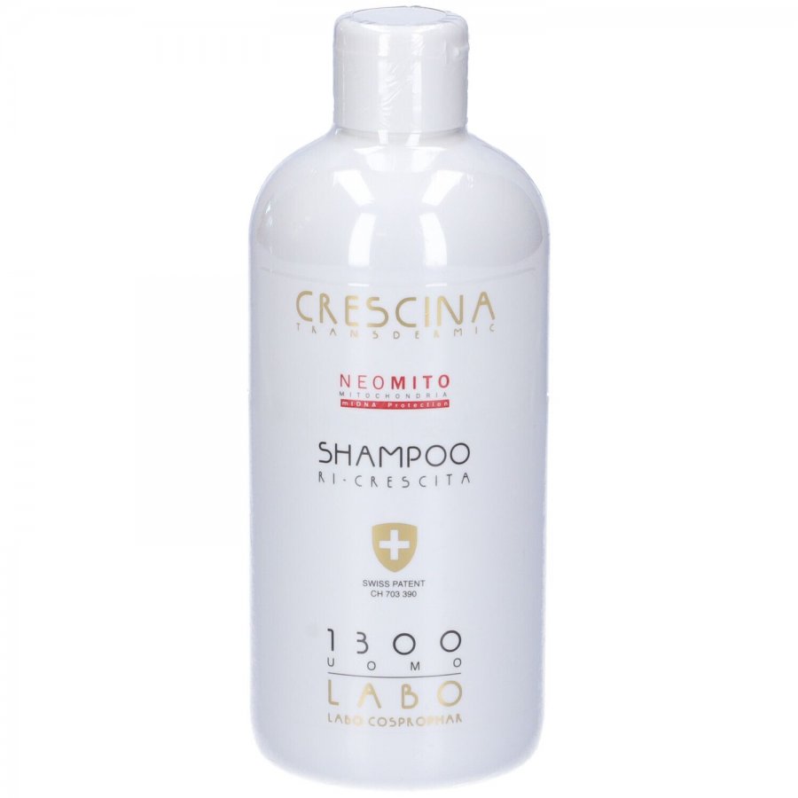 Crescina Shampoo Ri-Crescita Neo-MITO 1300 Uomo 500ml - Shampoo per Capelli Diradati