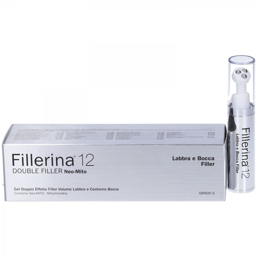 Fillerina 12 Double Filler Neo Mito Labbra e Bocca Grado 5 – Trattamento Rimpolpante, 7ml