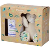 Mustela Mustì Acqua Profumata per Bambini 50ml + Peluche, Senza Alcool, Profumo Delicato e Idratante