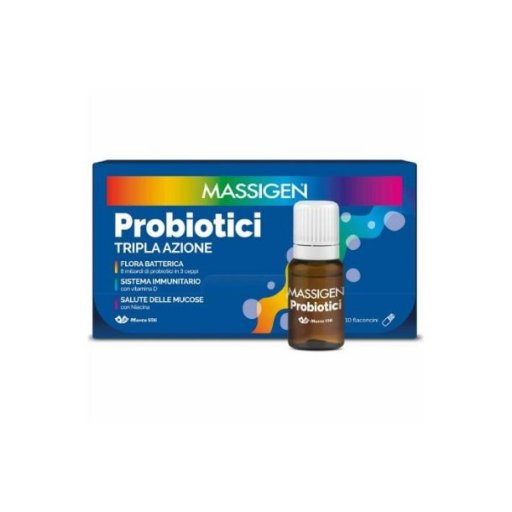 Convis Massigen Probiotici 10 Flaconcini da 8 ml - Benefici per la salute digestiva e immunitaria