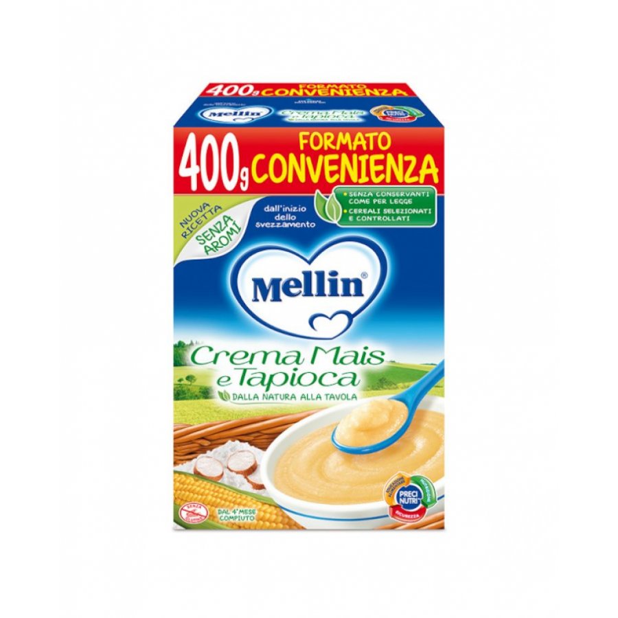 Mellin Crema Mais Tapioca 400g - Crema di Cereali per Bambini