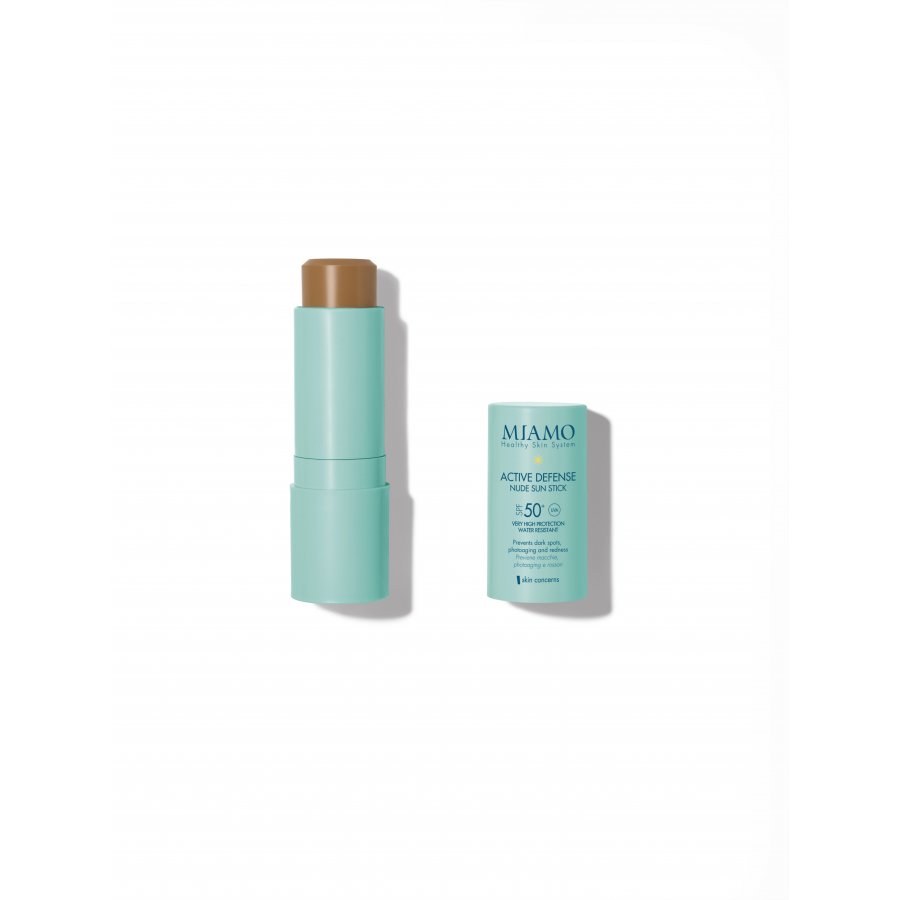 Miamo Active Defense Nude Sun Stick SPF 50+ 15g - Stick solare viso e corpo alta protezione