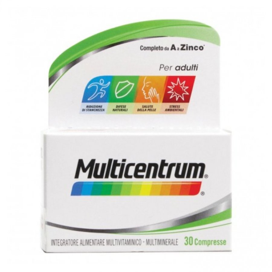 Multicentrum Adulti - 30 Compresse di Integratore Multivitaminico per il Benessere