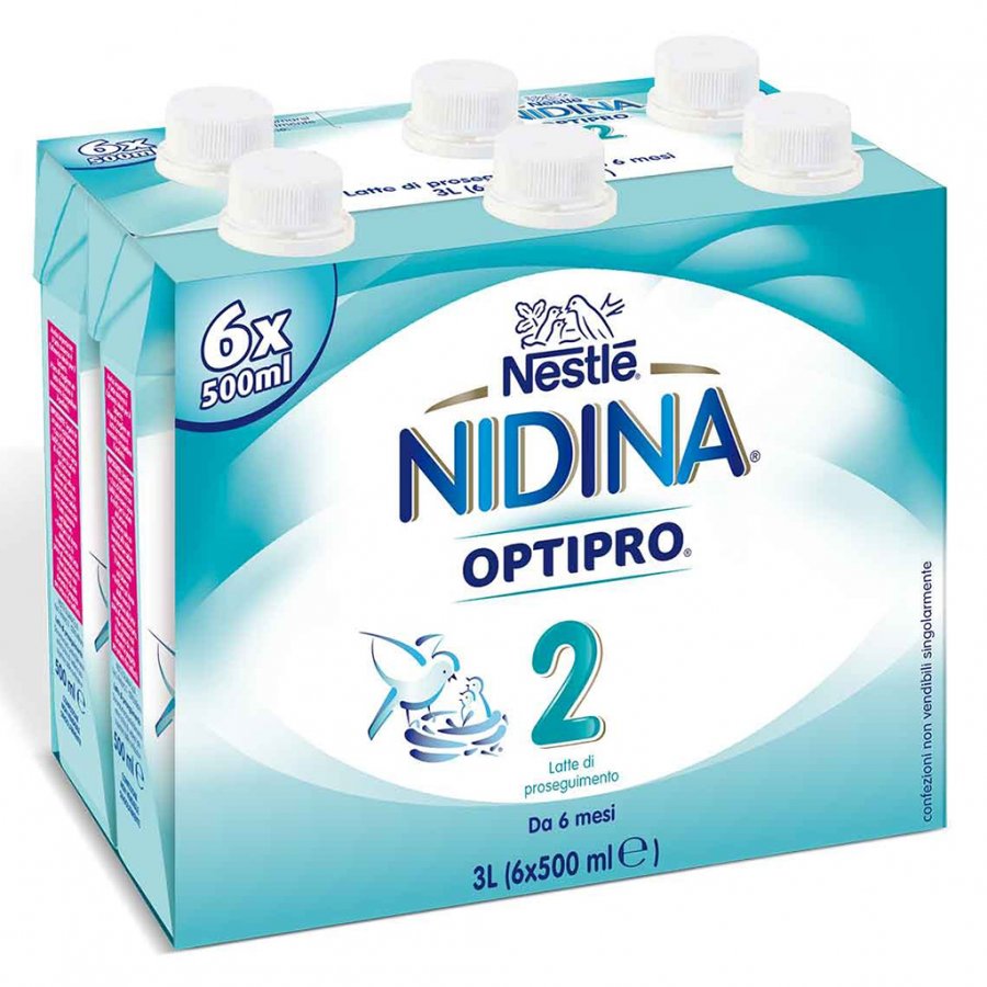 Nestlè - Nidina 2 Latte Liquido 6x500ml
