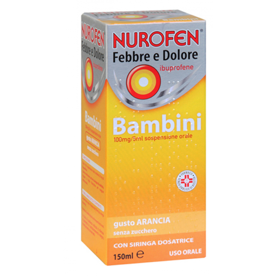 Nurofen Febbre e Dolore Bambini 100mg/5ml - gusto arancia 