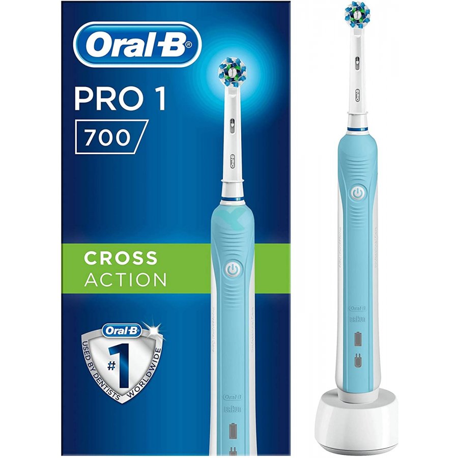 Oral-B - Pro 1 700 Braun Spazzolino Elettrico Ricaricabile + 1 Testina Di Ricambio