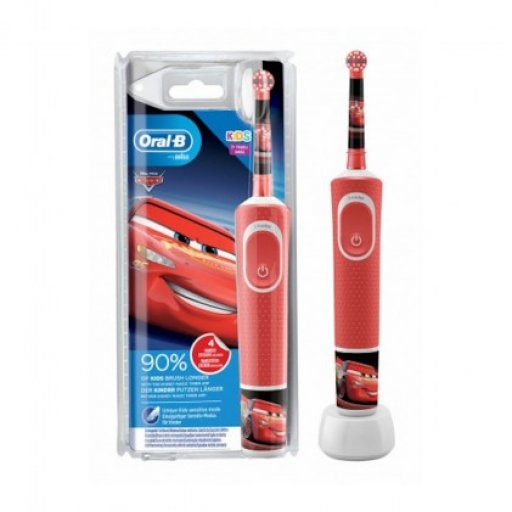 Oral-B - Kids Spazzolino Elettrico di Cars, Spazzolino Elettrico per Bambini, 1 Pezzo, Disney Cars