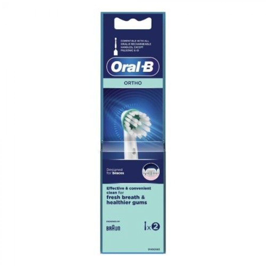 Oral-B Ortho Testine di Ricambio 2 Pezzi - Accessori per l'igiene orale