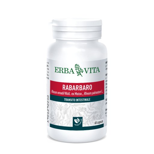  Erba Vita Rabarbaro 60 Capsule - Supporto per Transito Intestinale e Funzione Digestiva