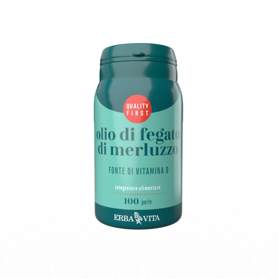 Erba Vita - Olio Di Fegato Di Merluzzo 100 Perle 453 mg