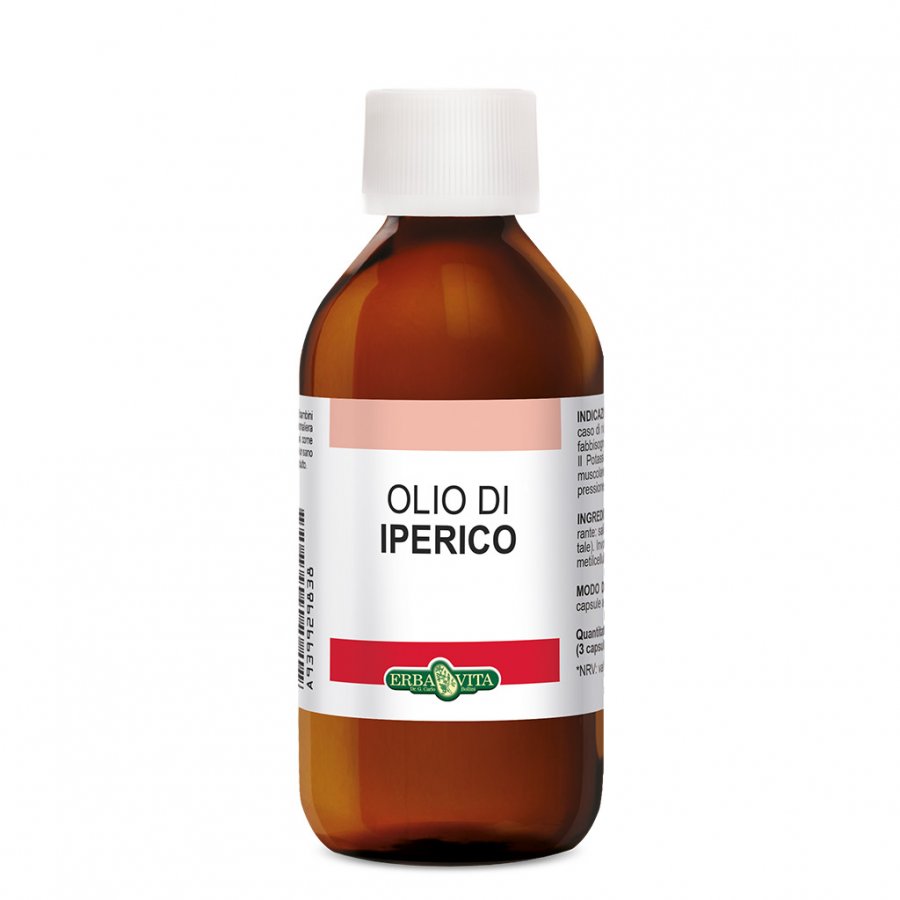 Erba Vita Olio Iperico 100 ml - Oleolito di Iperico da Applicare su Viso e Corpo