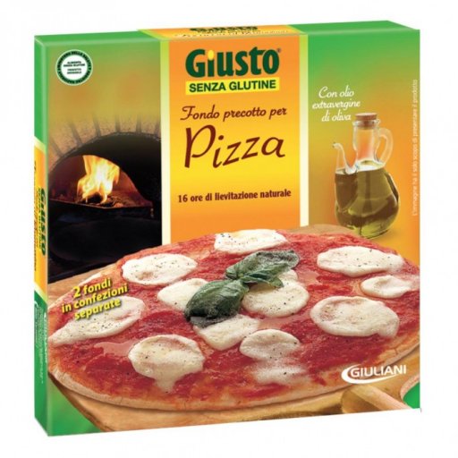 Giusto Fondi Pizza Senza Glutine 280g - Base per Pizza con Lievitazione Naturale, Pronta all’Uso