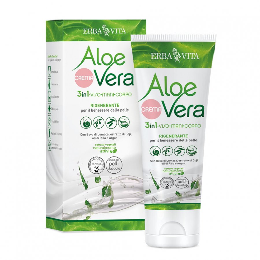 Erba Vita - Aloe Vera Crema 3in1 Mani Viso Corpo 200 ml