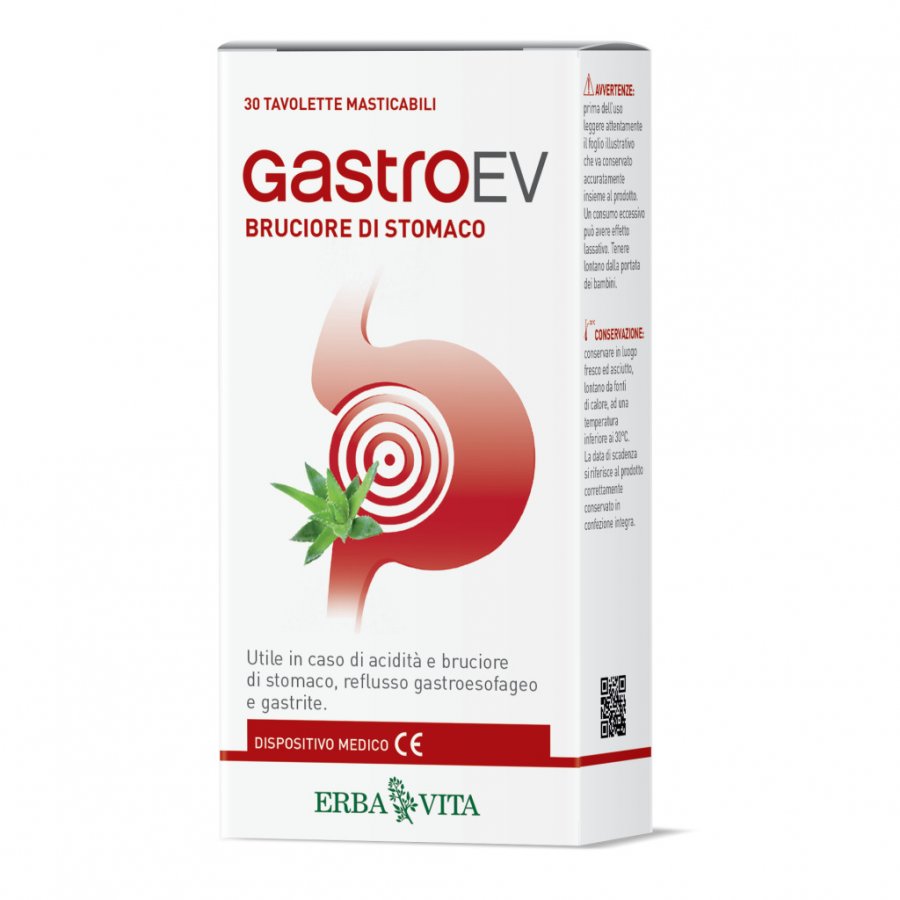 Erba Vita - Gastro Ev 30 Tavolette Masticabili