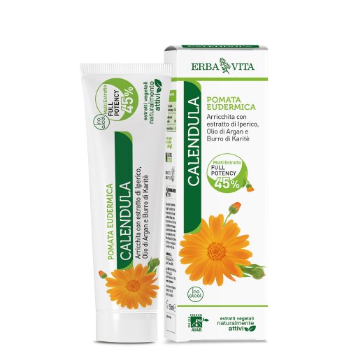 Erba Vita Pomata Eudermica Calendula 50g - Pomata Lenitiva ed Emolliente