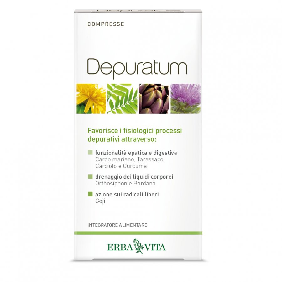 Erba Vita Depuratum 30 Compresse - Integratore Alimentare Depurativo