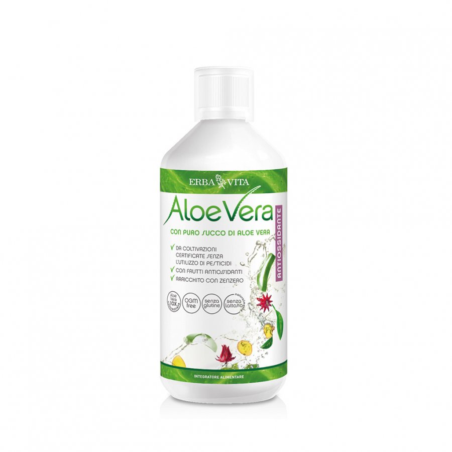 Erba Vita Aloe Vera Puro Succo Antiossidante - 500ml