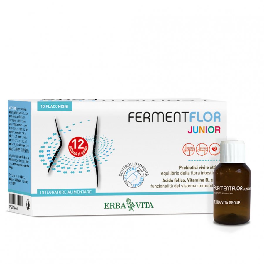 Fermentflor Junior - Funzionalità del sistema immunitario e della flora intestinale 10 flaconcini