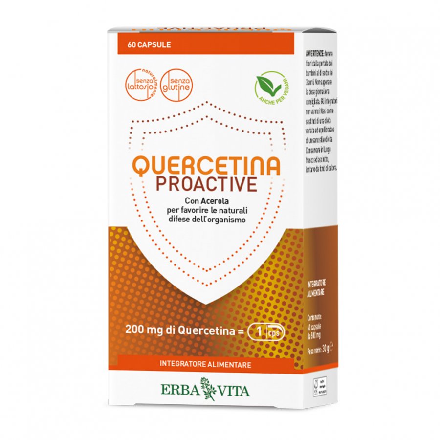 Erba Vita Quercetina Proactive 60 Capsule - Integratore alimentare con Quercetina e Acerola