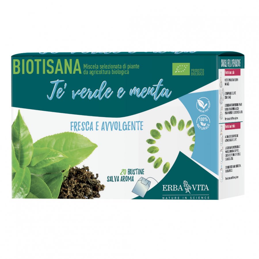 Erba Vita - Biotisana Tè Verde e Menta 20 bustine