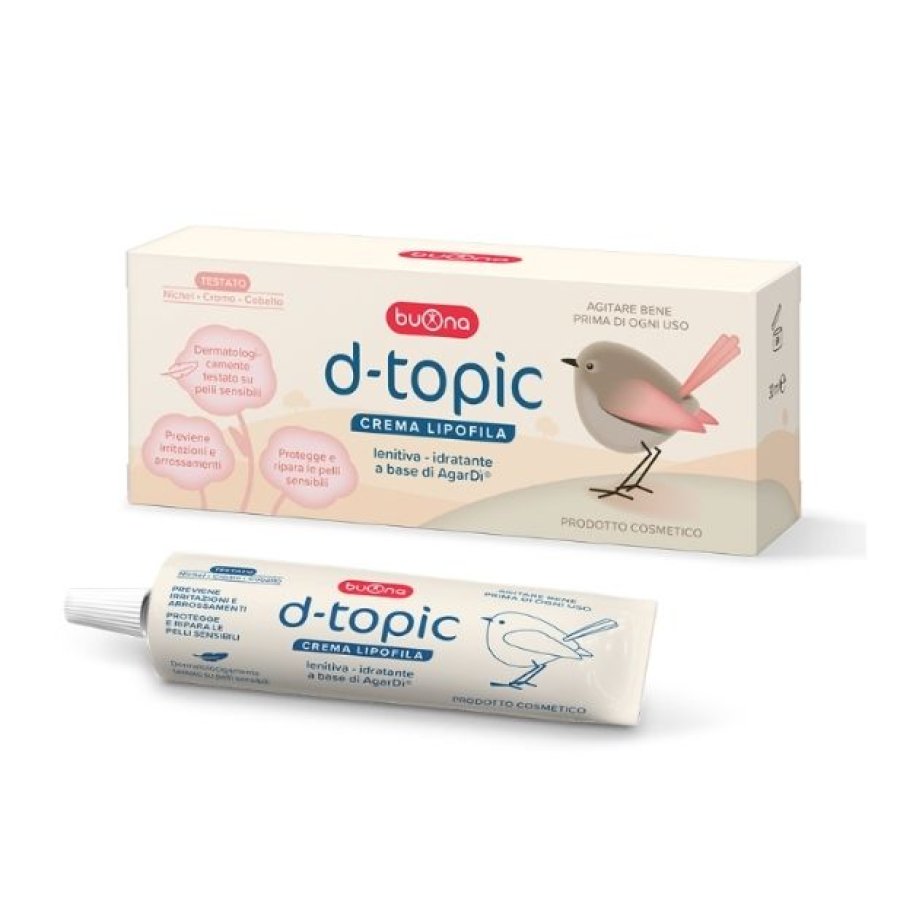 Buona, D-Topic Crema Lipofila Lenitiva e Idratante, 30 ml