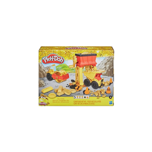 Hasbro Play-Doh Miniera D'Oro - Gioco di Scavo con Camion e Macinatrice per Bambini