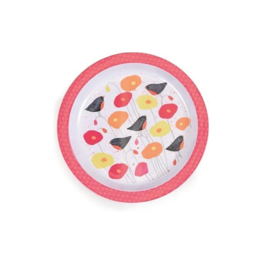 Poppies Egmont Toys Piatto per Bambini, 1 Pezzo, 21 cm, Motivo a Papavero, Piatto Sicuro per Bambini